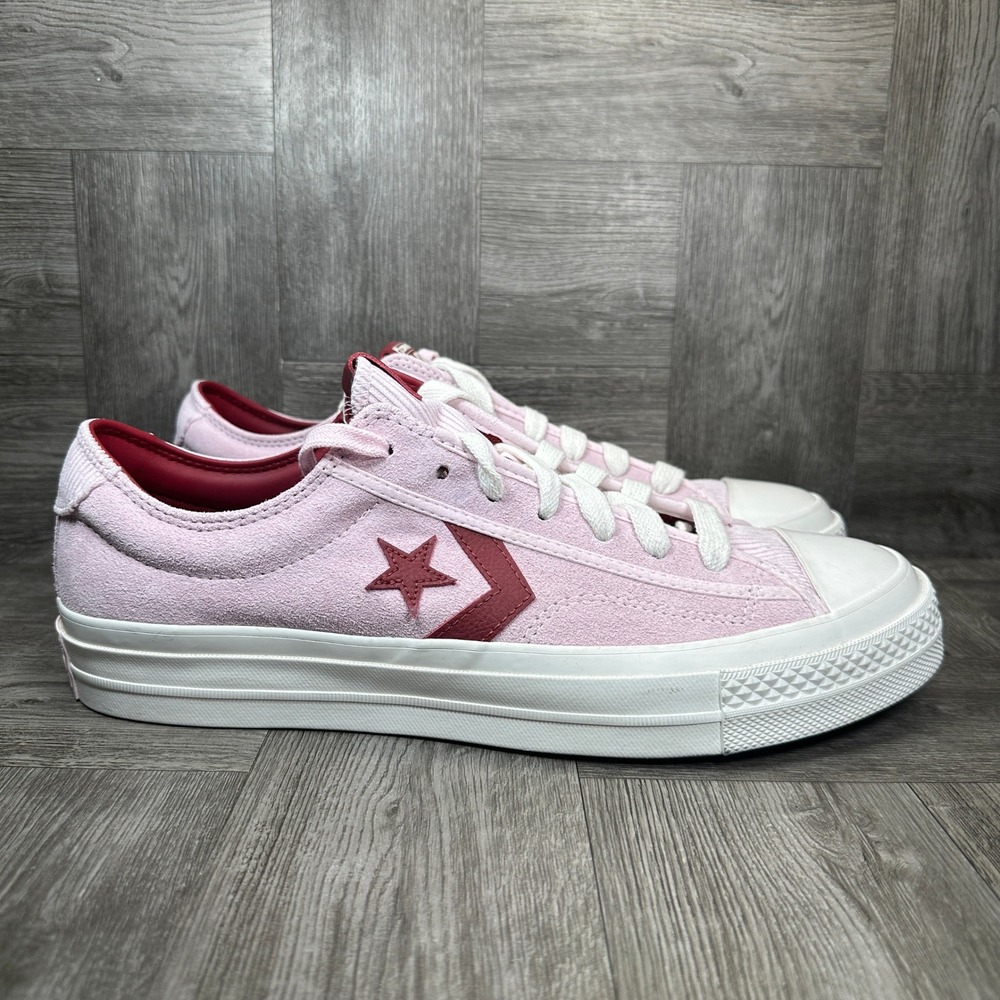 Converse Star Player 76 Mens 12 Pink Suede Corduroy Low Top Retro NEW